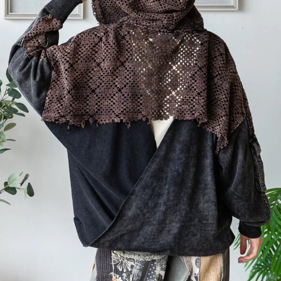 Oli & Hali Twisted Back Hoodie Zip up NEW Size Large - Picture 7 of 7